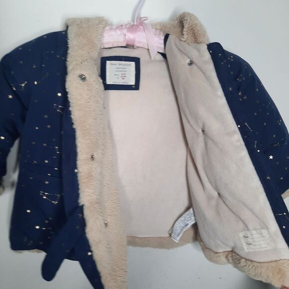 Zara Baby Girl Outerwear Collection Constellation Coat Size 2/3 Years - Picture 4 of 6